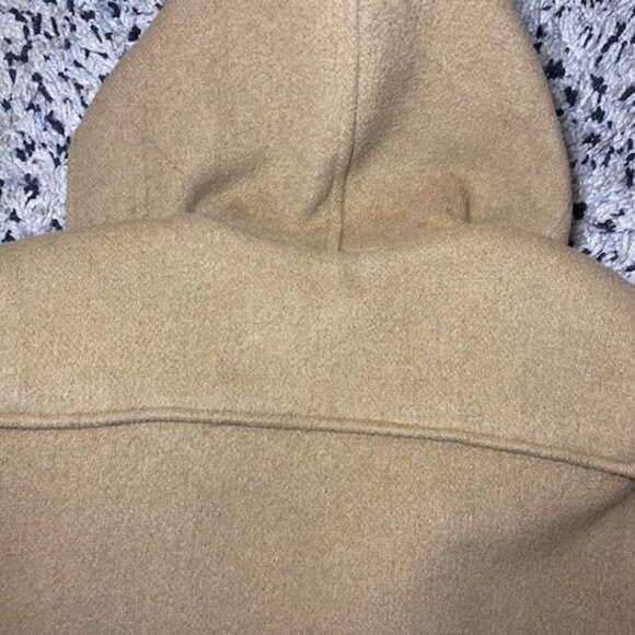 VTG Gloverall Duffle Coat Wool Blend Mens Med Camel Hooded England - Picture 16 of 16